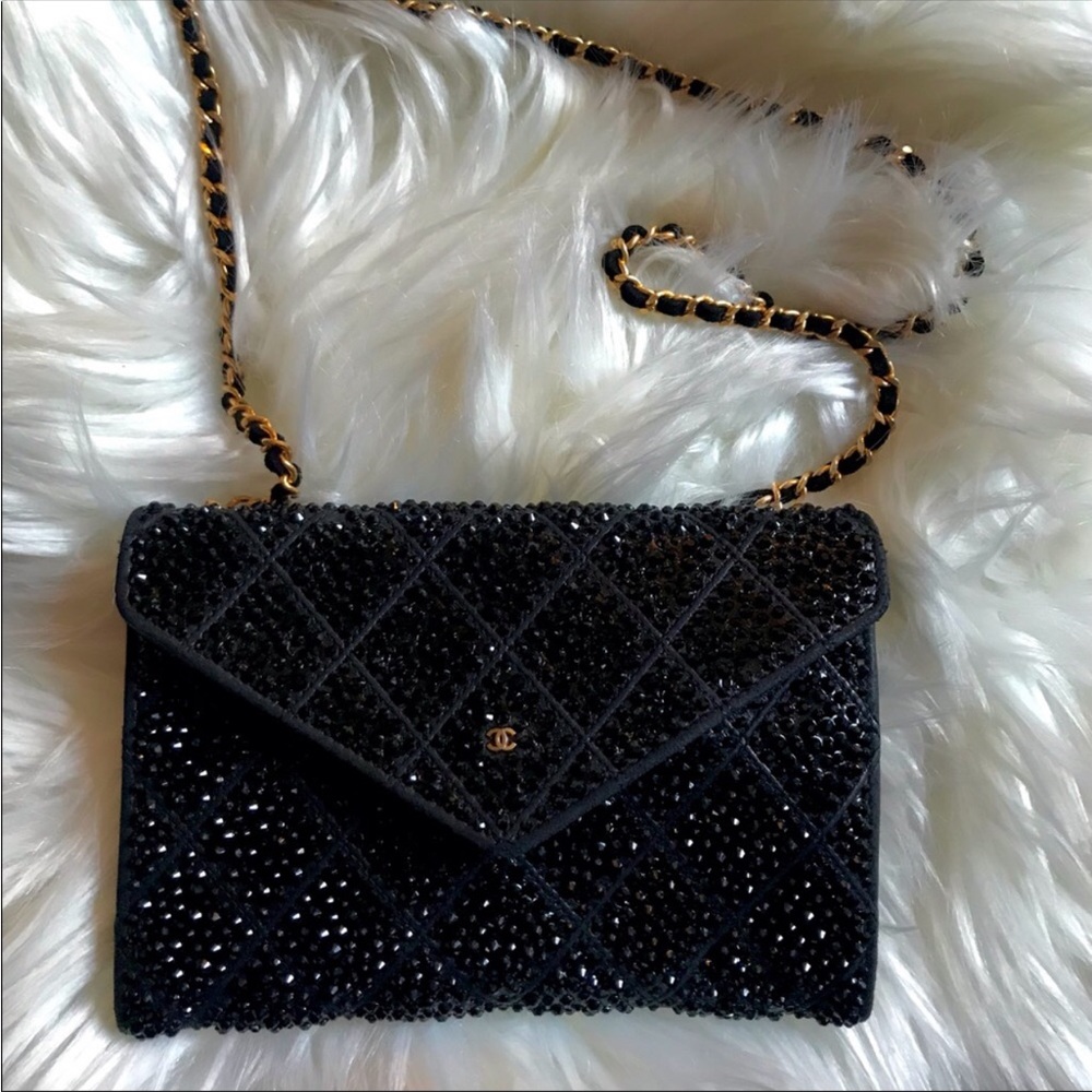 Authentic Chanel Micro Mini Crystal Bag